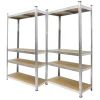 ECD Germany 2Er Werkstattregal 160x80x40cm bis 320kg aus Metall 4 MDF-Platten