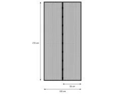 ECD Germany Fliegengitter Tür Insektenschutz Schwarz 100 x 210 cm Klebmontage