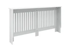 ECD Germany Heizkörperverkleidung Landhausstil 152x19x82cm Weiß aus MDF Lackiert* Regal Weiß