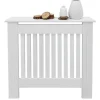 ECD Germany Heizkörperverkleidung Landhausstil 78x19x82 cm Weiß aus MDF Lackiert* Regal Weiß
