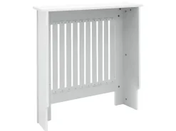 ECD Germany Heizkörperverkleidung Landhausstil 78x19x82 cm Weiß aus MDF Lackiert* Regal Weiß