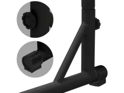 ECD Germany Hängesesselgestell Schwarz 208 cm Belastung bis 120kg Stahlrohr