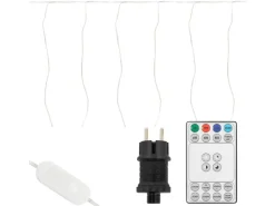 ECD Germany LED Lichtervorhang 300cm 120LED Warmweiß mit Timer 19 Modi* Vorhänge