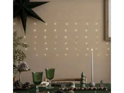 ECD Germany LED Lichtervorhang 300cm 120LED Warmweiß mit Timer 19 Modi* Vorhänge