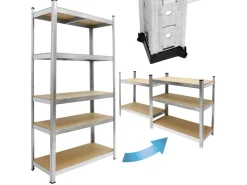 ECD Germany Regalsystem Set 2 Lagerregale 180x90x40 cm mit Eckregal 180x70x40cm* Weitere Regale