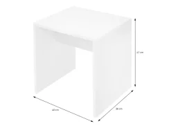 ECD Germany Schminktisch Set mit Hocker Spiegel LED-Beleuchtung 108x40x140 cm* Hocker