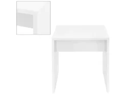 ECD Germany Schminktisch Set mit Hocker Spiegel LED-Beleuchtung 108x40x140 cm* Hocker