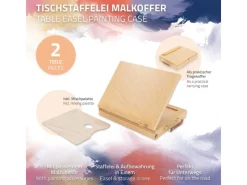 ECD Germany Tischstaffelei Holz mit Schublade und Palette Holzstaffelei Klein