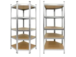 ECD Germany Werkstattregal Eckregal 180x70x40 cm bis 750 kg 5 MDF-Platten Eck* Kellerregale