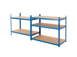 ECD Germany Werkstattregal 200x100x50 cm Blau aus Metall Belastbar bis 875 kg* Weitere Regale