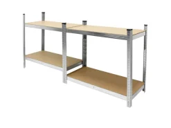 ECD Germany Werkstattregal 160x80x40cm bis 320kg Verzinktes Metall 4 MDF-Platten* Weitere Regale