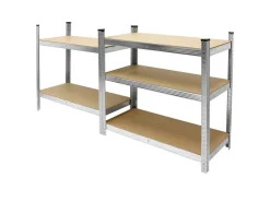 ECD Germany Werkstattregal 200x100x50 cm Verzinkt bis 750 kg 5 MDF-Platten