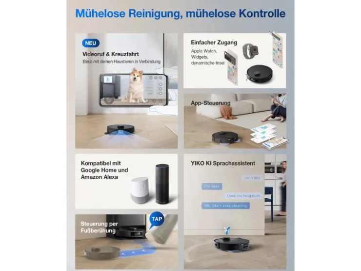 ECOVACS DEEBOT T30S PRO GEN2 Saug- und Wischroboter mit 11.000 Pa Saugkraft* Reinigung