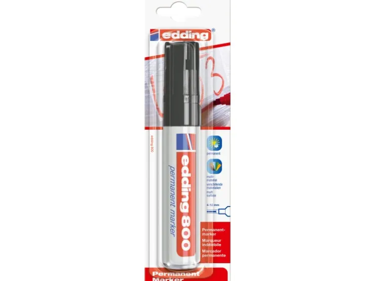 EDDING 800 Permanent Marker Schwarz 4 mm - 12 mm* Stifte|Bastelzubehör