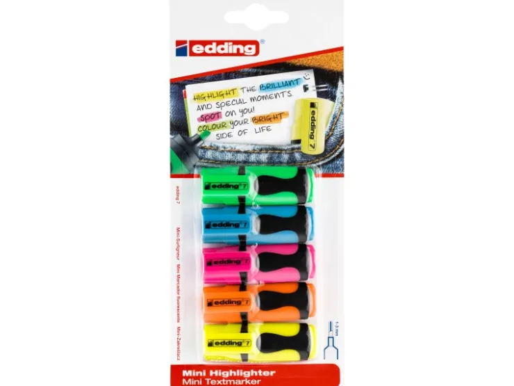 EDDING Mini Highlighter E-7 5 Stk.