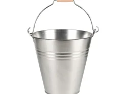 Eimer mit Henkel und Holzgriff 3,2 l Zink Standard