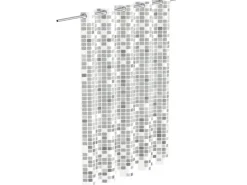 Eisl Textil Duschvorhang mit Motiv Mosaik Grau 180 cm x 200 cm Waschbar* Mosaik