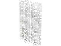 Eisl Textil Duschvorhang mit Motiv Mosaik Grau 180 cm x 200 cm Waschbar* Mosaik
