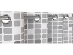 Eisl Textil Duschvorhang mit Motiv Mosaik Grau 180 cm x 200 cm Waschbar* Mosaik