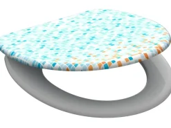 Eisl WC-Sitz Duroplast Mosaik Blau-Orange mit doppelter Absenkautomatik* Mosaik