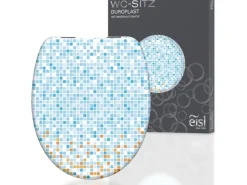 Eisl WC-Sitz Duroplast Mosaik Blau-Orange mit doppelter Absenkautomatik* Mosaik