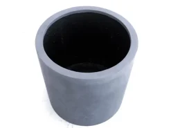 Elegant Einrichten Pflanzkübel Fiberglas Zylindrisch D40xH40cm Grau