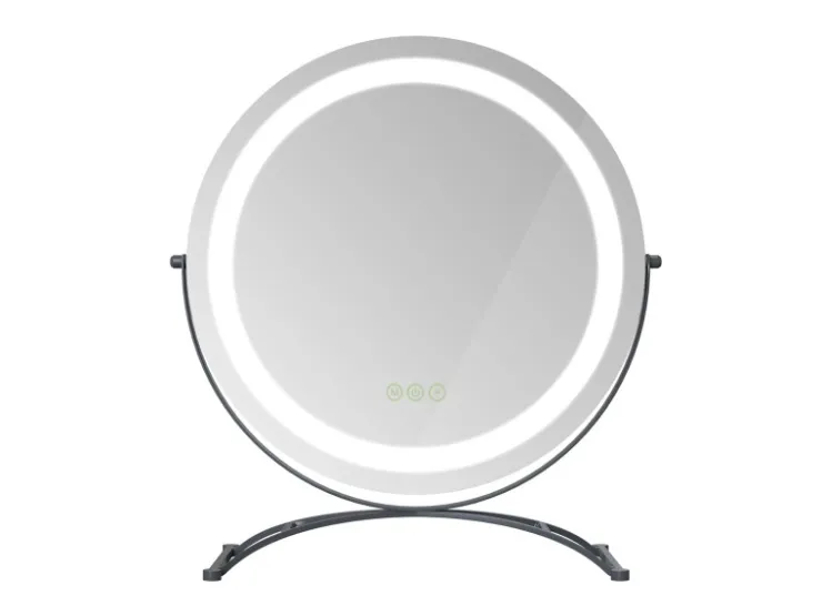 Emke Kosmetikspiegel Runder mit Beleuchtung 3 Farbtemperatur und Dimmbar 40cm* Kommode