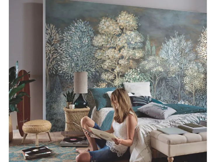 ELLE Decoration by Crown Erismann Fototapete French Forest 400 cm x 270 cm Blau* Fototapeten