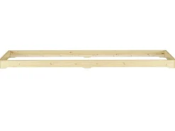 Erst-Holz Extra Flaches Einzelbett Futon Unbehandeltes Holz Loft 90 x 200 cm Fichte Rollrost inkl.