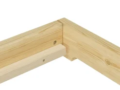 Erst-Holz Futonbett Massivholz Extra Niedrig Kiefer Massivholz 140 x 200 Modell 47 ohne Zubehör