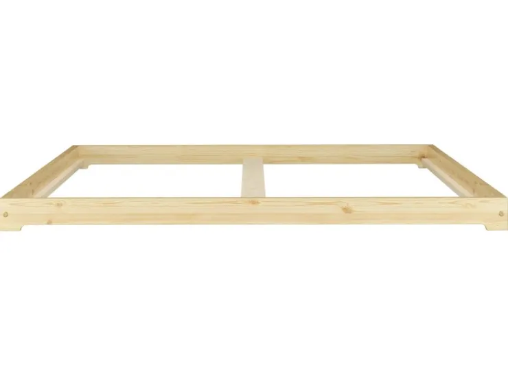 Erst-Holz Futonbett Massivholz Extra Niedrig Kiefer Massivholz 140 x 200 Modell 47 ohne Zubehör