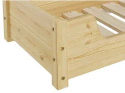 Erst-Holz Hundebett für Große Hunde 100 x 60 cm Kiefer Tierbett Rollrost inkl.* Kissenbezüge