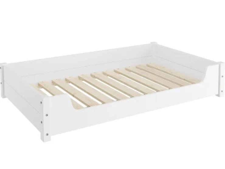 Erst-Holz Hundesofa XXL für Dogge Bernhardiner Tierbett 120 x 70 cm Kiefer Weiß mit Rollrost. Polster und Matratze* Hundebedarf