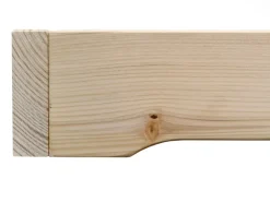 Erst-Holz Niedrigbett Futon Unbehandeltes Holz Loftbett 180 x 200 cm Fichte Tanne Modell 47 ohne Zubehör* Betten