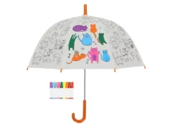 Esschert Ausmalregenschirm Katzen Ø 70,5 cm x 69,2 cm* Stifte