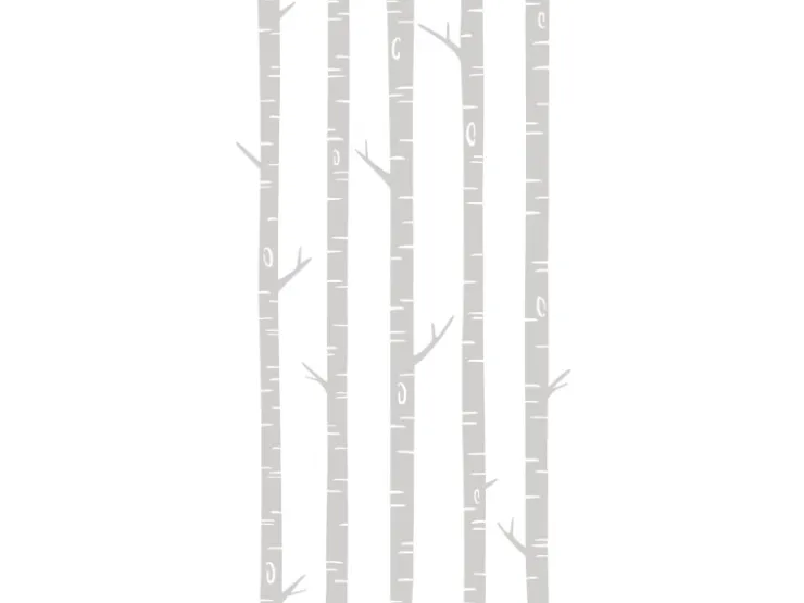 ESTAhome Fototapete Birkenstämme Grau 150 x 279 cm 158924* Fototapeten