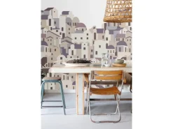 ESTAhome Fototapete Mediterrane Häuser Beige und Grau 200 x 279 cm 159260* Fototapeten