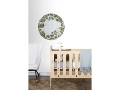 ESTAhome Selbstklebende Runde Tapete Waldtiere Grün und Braun Ø 70 cm 159069* Wandtattoos