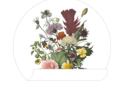 ESTAhome Selbstklebende Runde Tapete Blumenstrauß Grün Rosa und Gelb Ø 70 cm 158996* Wandtattoos