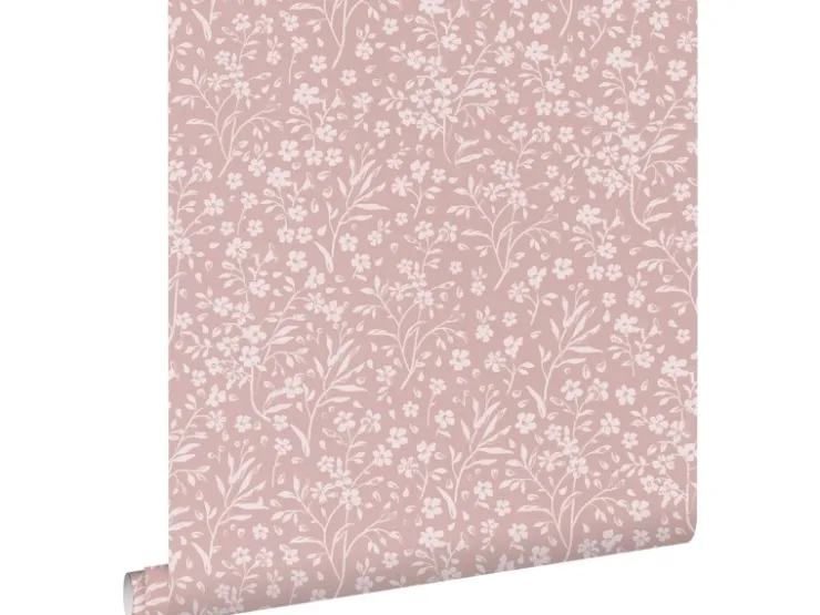 ESTAhome Tapete Blumen Altrosa 50 x 900 cm 139884