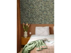 ESTAhome Tapete Blumenmuster im Jugendstil Grau Blau und Beige 50 x 900 cm* Dekorative Tapeten