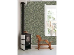 ESTAhome Tapete Blumenmuster im Jugendstil Grau Blau und Beige 50 x 900 cm* Dekorative Tapeten
