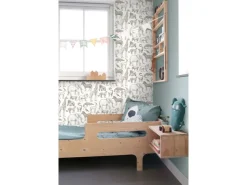 ESTAhome Tapete Dschungeltiere Crême-Weiß 53 cm x 10.05 m* Dekorative Tapeten