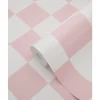 ESTAhome Tapete Karomuster Rosa und Weiß 50 x 900 cm 139998