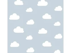 ESTAhome Tapete Kleine Wolken 7386 Himmelblau 0.53 x 10.05 m