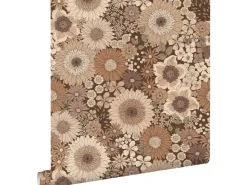 ESTAhome Tapete Retro Blumen 50 x 900 cm