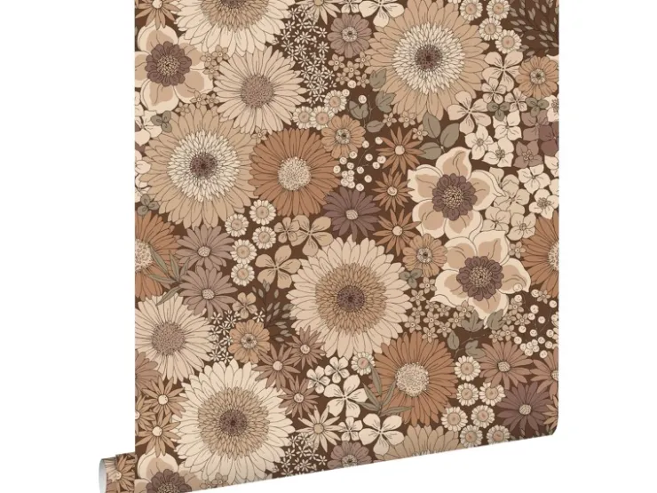 ESTAhome Tapete Retro Blumen 50 x 900 cm