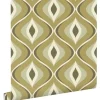 ESTAhome Tapete Retro-Ornamente Graugrün 50 x 900 cm 130987* Dekorative Tapeten