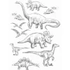 ESTAhome Wandtattoo Dinosaurier Schwarz-Weiß 47,5 cm x 66 cm 156105* Wandtattoos