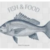 ESTAhome Wandtattoo Fisch Blau 70 x 46,5 cm 159037* Wandtattoos